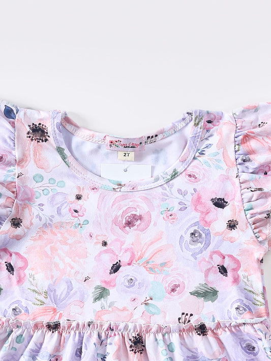 Floral Canvas Girls Dress