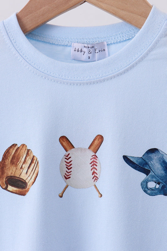 Baseball Graphic Top Blue