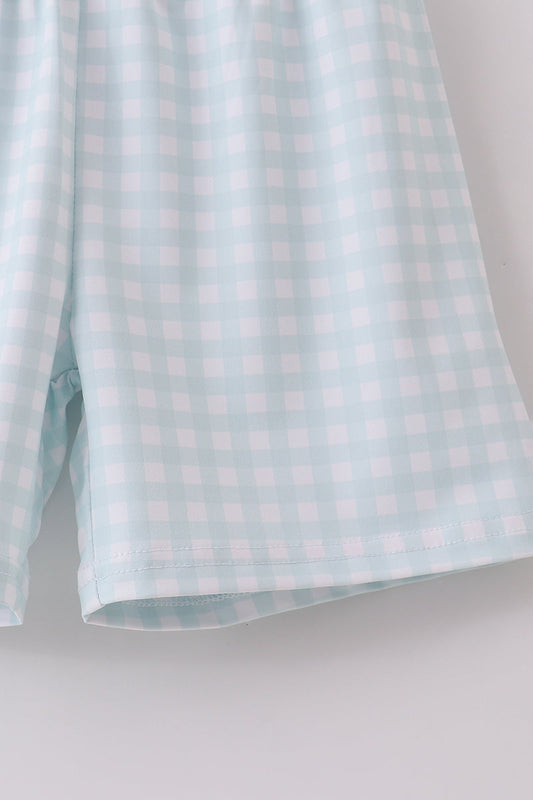 Blue Active Shorts Set