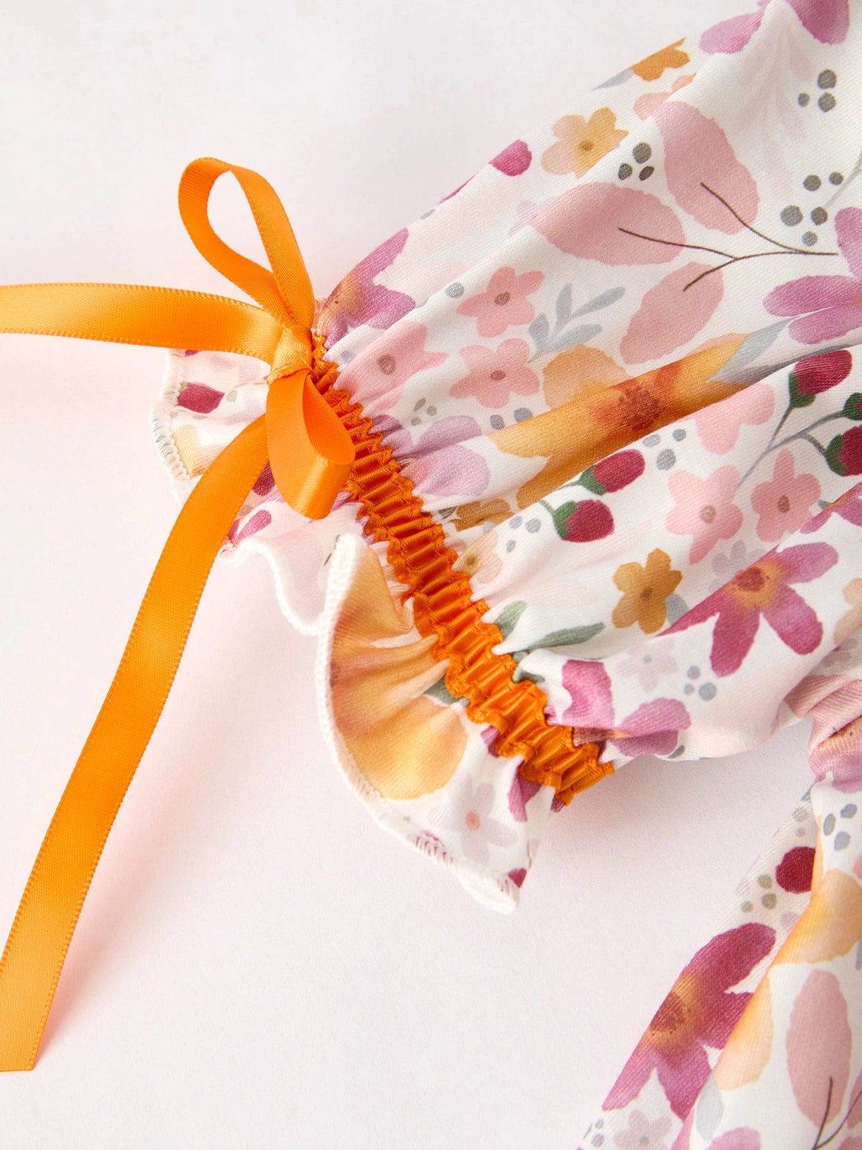 Fall & Thanksgiving Pumpkin Embroidery Smock Floral Dress
