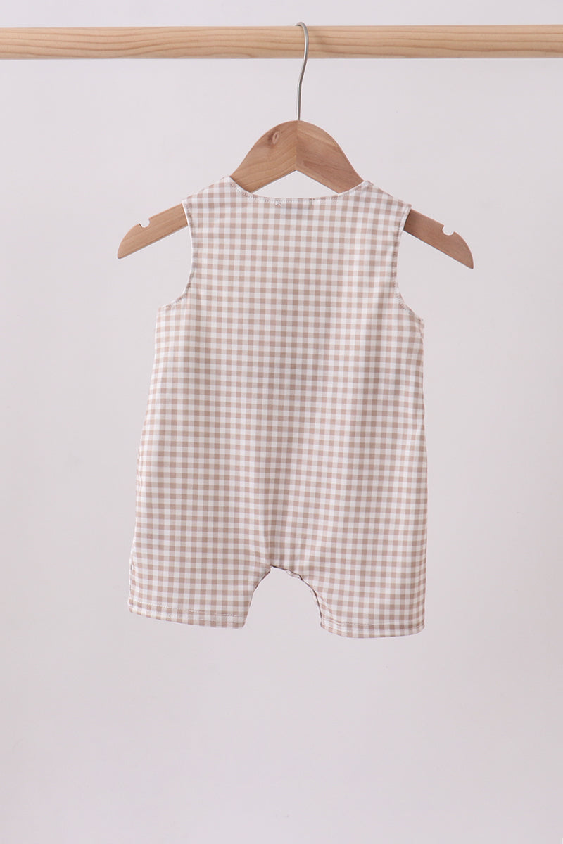 Puppy Embroidery Gingham JonJon