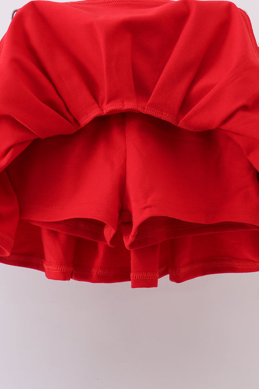 Fireworks Red, White, and Blue Embroidery Skort Set