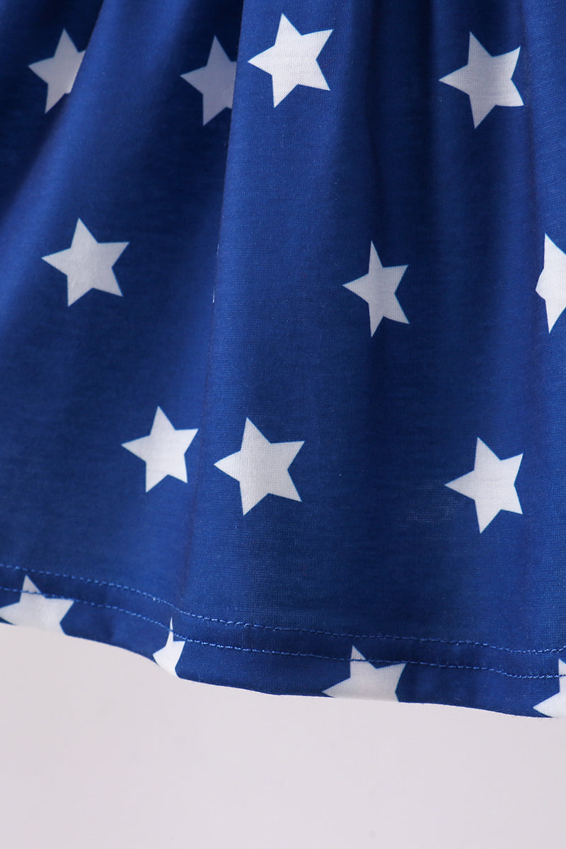 Star Smocked Blue Bloomer Set