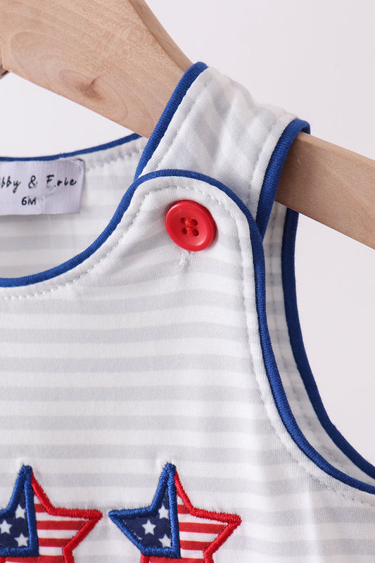 Star Applique Navy Stripe JonJon
