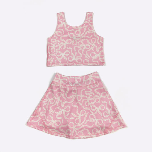 Bow Girls Skort Set