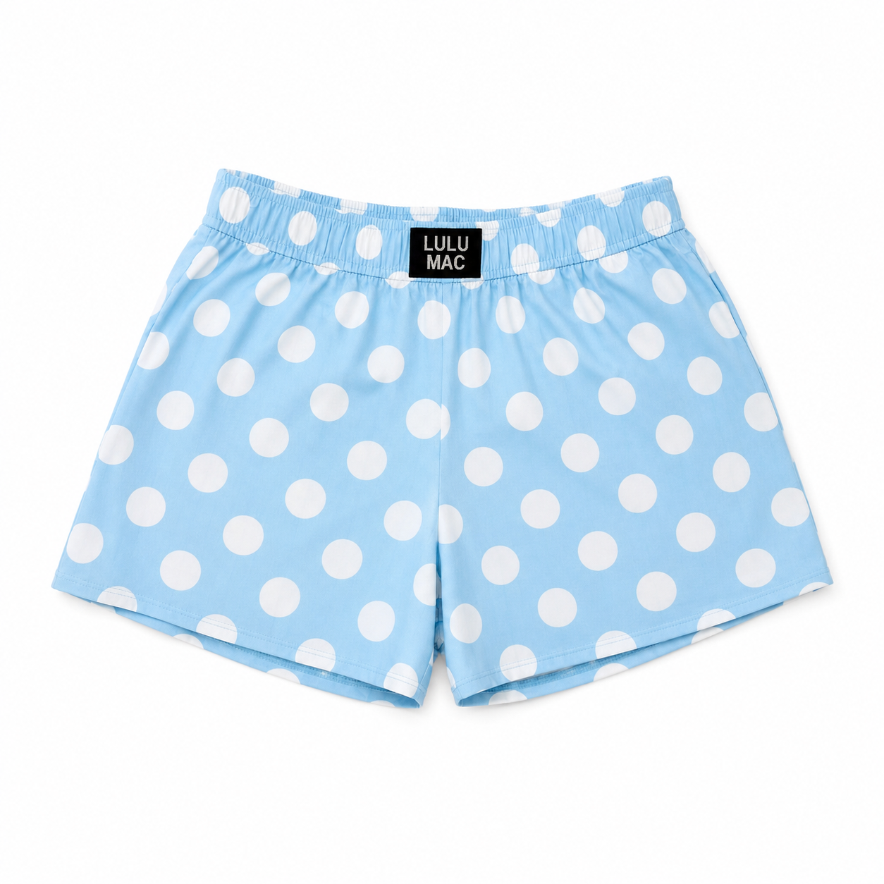 LULU MAC Light Blue Polka Dot Kids Shorts