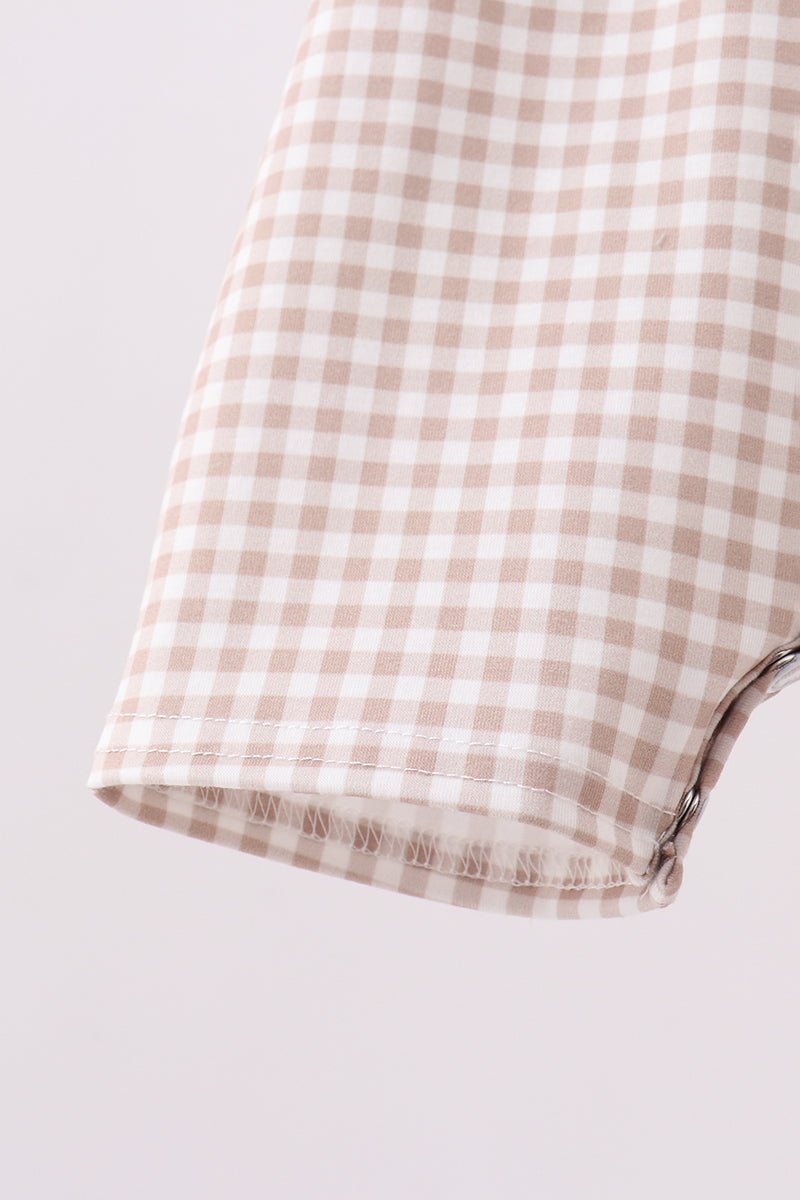 Puppy Embroidery Gingham JonJon