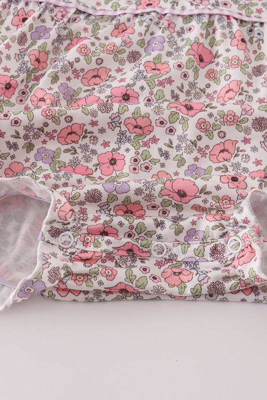 Purple Floral Ruffle Bubble