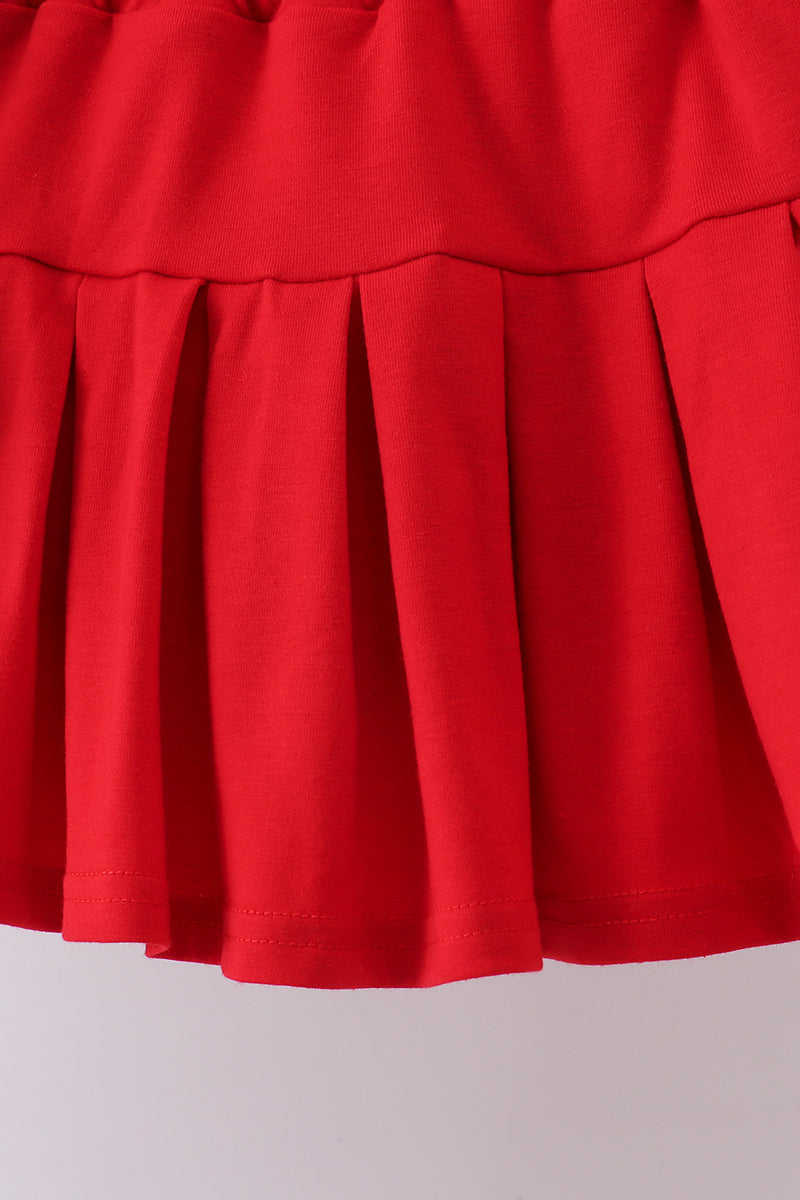 Fireworks Red, White, and Blue Embroidery Skort Set