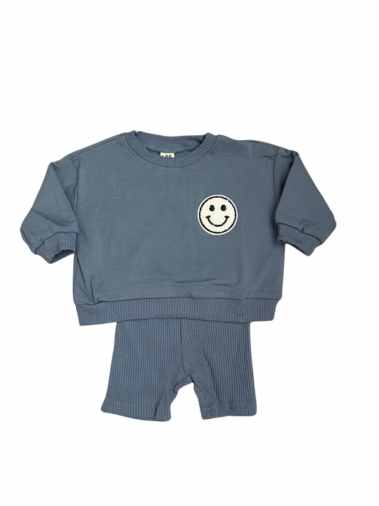 Smiley Face Biker Short Set