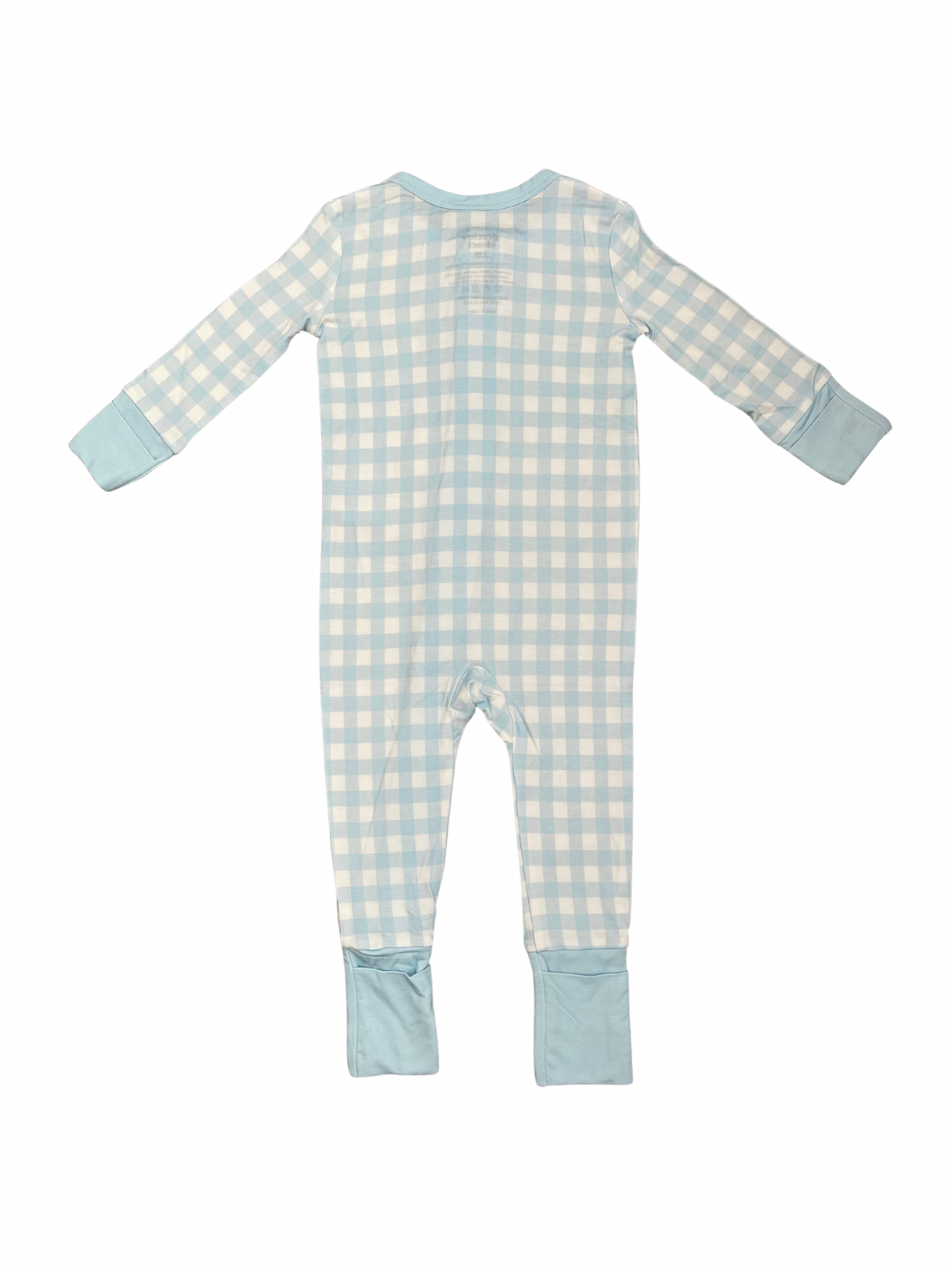 Blue Gingham Bamboo Romper